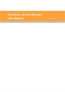 User guide:  Renishaw Licence Manager User Manual